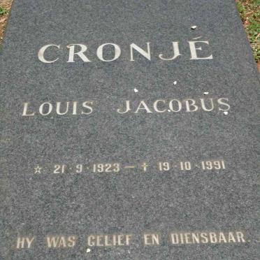 CRONJÉ Louis Jacobus 1923-1991