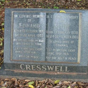 CRESSWELL Edward 1876-1952 &amp; Mary 1878-1965