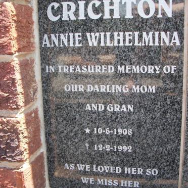 CRICHTON Annie Wilhelmina 1908-1992
