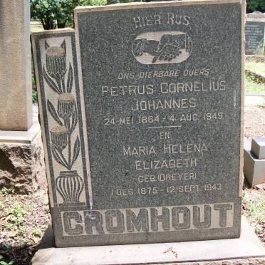 CROMHOUT Petrus Cornelius Johannes 1864-1949 &amp; Maria Helena Elizabeth DREYER 1875-1943
