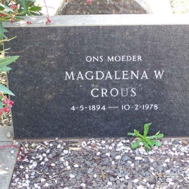 CROUS Magdalena W. 1894-1978