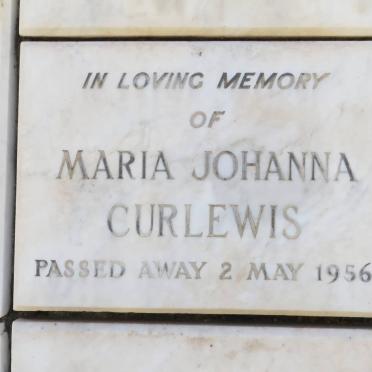 CURLEWIS Maria Johanna -1956