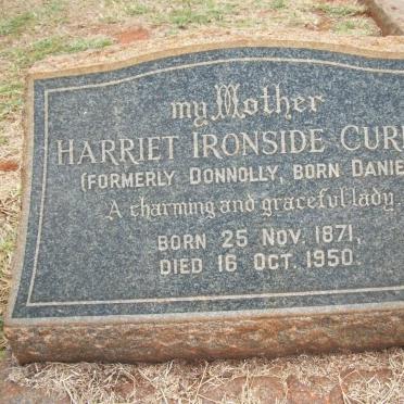 CURRIE Harriet Ironside formerly DONNOLLY nee DANIEL 1871-1950