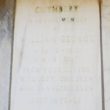 CUTHBERT William George 1910-1987