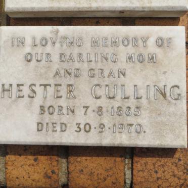 CULLING Hester 1885-1970
