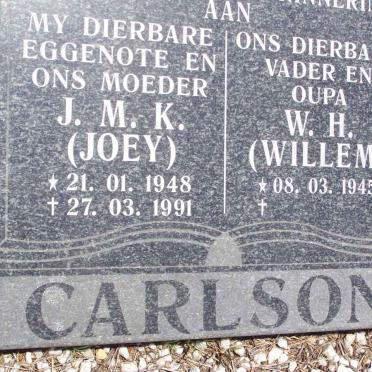 CARLSON W.H. 1945- &amp; J.M.K. 1948-1991