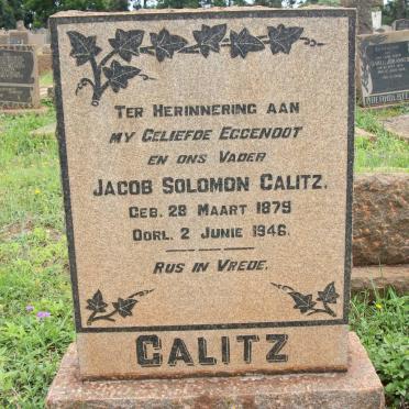 CALITZ Jacob Solomon 1879-1946