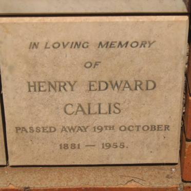 CALLIS Henry Edward 1881-1955