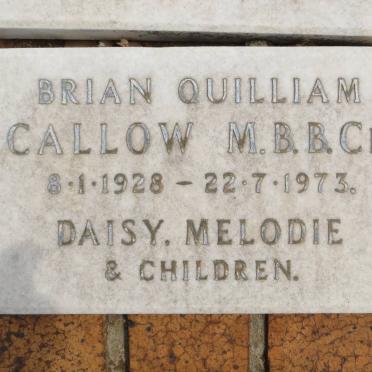 CALLOW Brian Quilliam 1928-1973