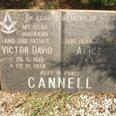 CANNELL Victor David 1910-1978 &amp; Alice 1915-