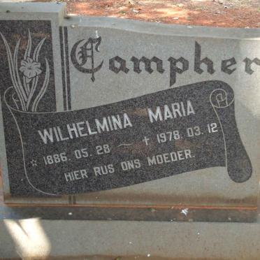 CAMPHER Wilhelmina Maria 1886-1978
