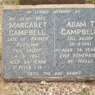 CAMPBELL Adam T. -1961 &amp; Margaret -1951