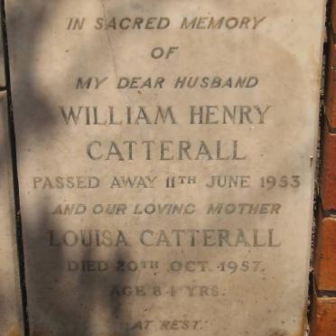 CATTERALL William Henry -1953 &amp; Louisa -1957