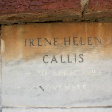 CALLIS Irene Helen 1893-1978
