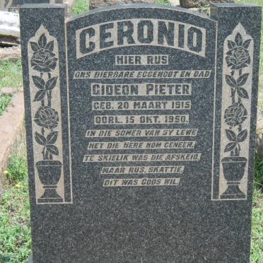 CERONIO Gideon Pieter 1915-1950