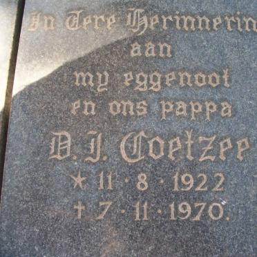 COETZEE D.J. 1922-1970