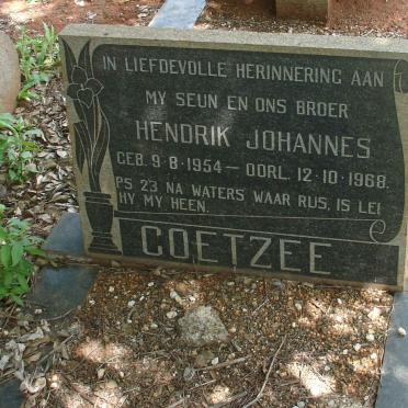 COETZEE Hendrik Johannes 1954-1968