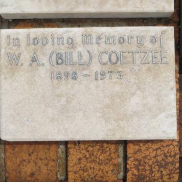 COETZEE W.A. 1898-1973
