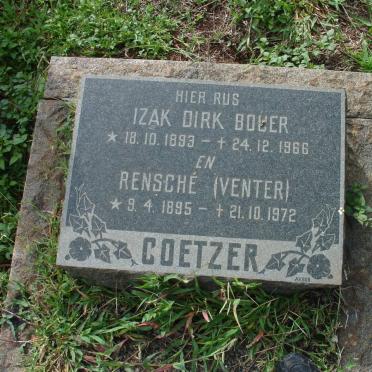 COETZER Izak Dirk Bouer 1893-1966 &amp; Rensché VENTER 1895-1972