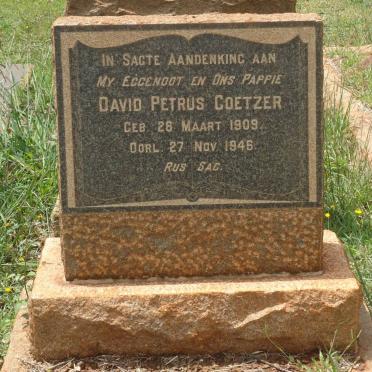 COETZER David Petrus 1909-1946