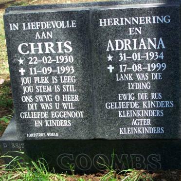 COOMBS Chris 1930-1993 &amp; Adriana 1934-1999