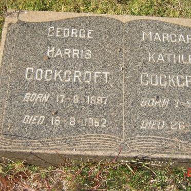 COCKCROFT George Harris 1897-1962 &amp; Margaret Kathleen 1899-1981