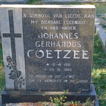 COETZEE Johannes Gerhardus 1911-1985