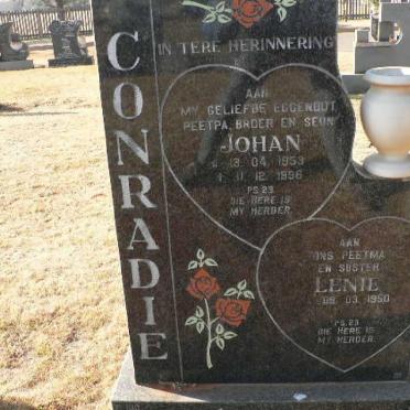 CONRADIE Johan 1953-1996 &amp; Lenie 1950-