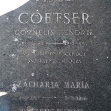 COETSER Cornelis Hendrik 1916-1976