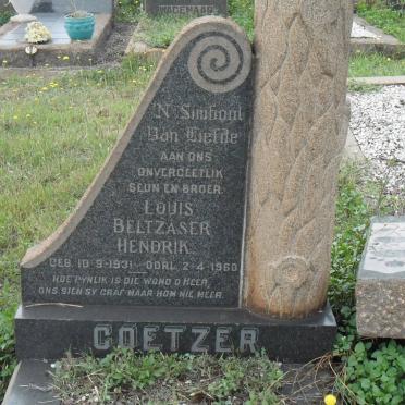 COETZER Louis Beltzaser Hendrik 1931-1960