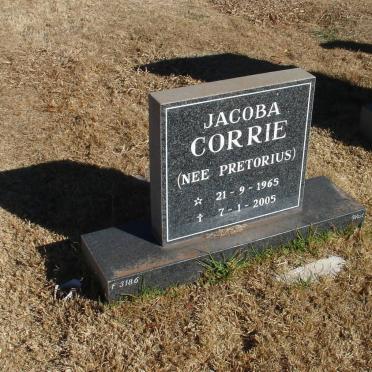 CORRIE Jacoba nee PRETORIUS 1965-2005
