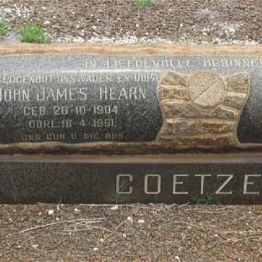 COETZEE John James Hearn 1904-1961 &amp; Maria C.G. 1908-1976