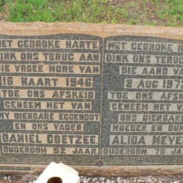 COETZEE Daniel -1946 :: MEYER Alida -1972