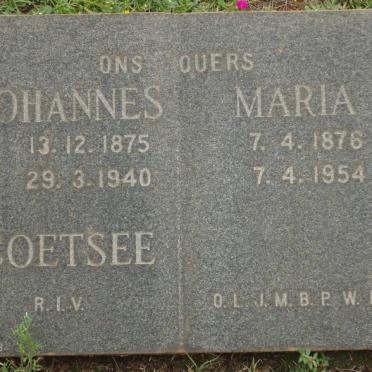 COETSEE Johannes 1875-1940 &amp; Maria 1876-1954