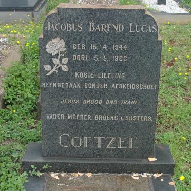 COETZEE Jacobus Barend Lucas 1944-1966
