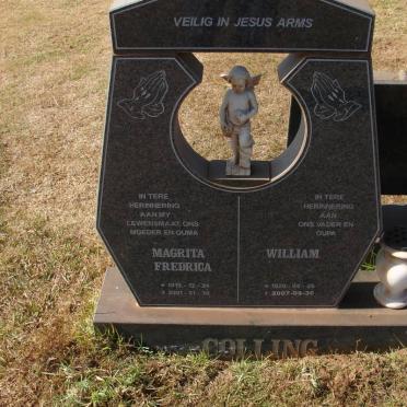 COLLING William 1920-2007 &amp; Magrita Fredrica 1919-2001