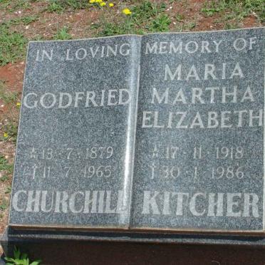 CHURCHILL Godfried 1879-1965 KITCHER Maria Martha Elizabeth 1918-1986
