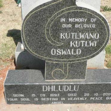 DHLUDLU Kutlwano Kutlwi Oswald 1993-2009