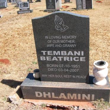 DHLAMINI Tembani Beatrice 1951-2007