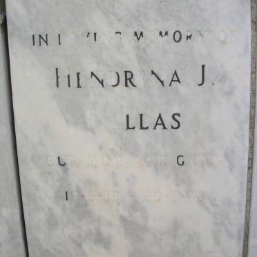 DALLAS Hendrina J. 1889-1978