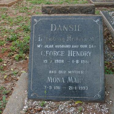 DANSIE George Hendry 1908-1961 &amp; Mona Mary 1911-1993