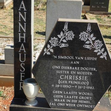DANNHAUSER Chrissie nee PRINSLOO 1950-1982