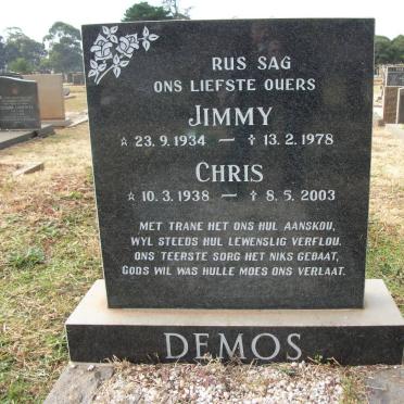 DEMOS Jimmy 1934-1978 &amp; Chris 1938-2003