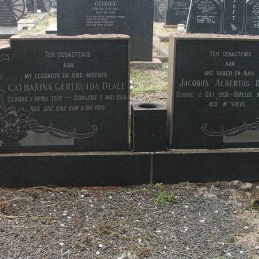 DEALE Jacobus Albertus 1908-1972 &amp; Catharina Gertruida 1913-1956