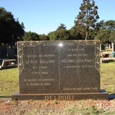 DELPORT Leslie William 1948-1969 :: DELPORT Helena Lydia Mary 1915-1973