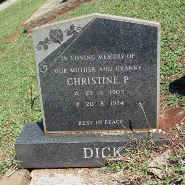 DICK Christine P. 1905-1974