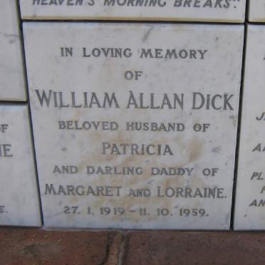 DICK William Allan 1919-1959