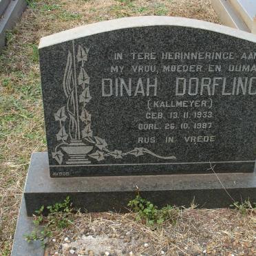 DORFLING Dinah nee KALLMEYER 1933-1987