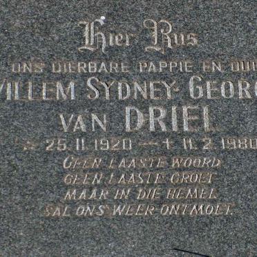 DRIEL Willem Sydney George, van 1920-1980