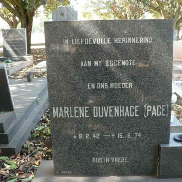 DUVENHAGE Marlene nee PACE 1942-1974